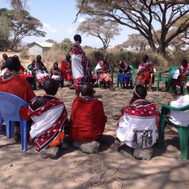 Local people engaged in the project learning new skills requiring role playing