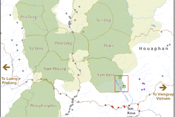 Map of the 4,229 km2 Nam Et-Phou Louey National Protected Area, Laos (Eshoo et al, 2018) Map of the 4,229 km2 Nam Et-Phou Louey National Protected Area, Laos