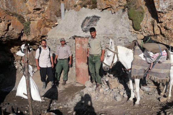 The anti-poaching team in front of a mountain ranger post. Credit: Future4Leopard Foundation